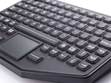 iKey SL-86-911-TP-USB NEMA 4x keyboard, illuminated, integrated touchpad pointing device, USB cable,mobile case, black c