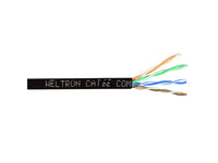 Weltron T2404L6PA-BK 1000FT BLACK CAT6 550MHZ STRANDED UTP CA