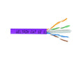 Weltron T2404L6-PL 1000FT PURPLE CAT6 SOLID CABLE UTP CMR
