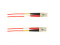 Black Box FOLZH10-005M-LCLC-RD OM3 50/125 Multimode Fiber Optic Patch Cable - LSZH, LC to LC, Red, 5-m (16.4-ft.), GSA, TAA/