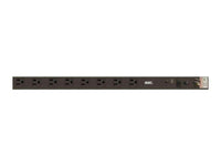 Vertiv 13463 Basic, Standard, 15A, 120V, Vertical, (8) NEMA 5-15R, breakered, 10 ft power cord with 5-15P, Black Powder Coat