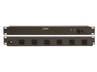 Vertiv 38091 Basic, Surge, 15A, 120V, Horizontal, (6) NEMA 5-15R, breakered, 10 ft power cord with 5-15P, Black Powder Coat