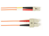 Black Box FOLZHM4-002M-SCLC-OR OM4 MM FO Patch Cable Duplx, Lszh, Orange, Sclc, 2 Meters