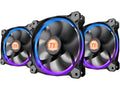 Thermaltake CL-F043-PL14SW-B Riing 14 RGB LED 140mm Adjustable Color Case Radiator Fan - Triple Pack
