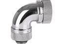 Thermaltake CL-W097-CA00SL-A Pacific G1/4 PETG Tube 90-Degree compression-16mm OD - Chrome