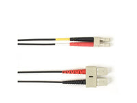 Black Box FOLZHM4-002M-SCLC-BK OM4 50/125 Multimode Fiber Optic Patch Cable - LSZH, SC to LC, Black, 2-m (6.5-ft.), GSA, TAA/