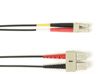 Black Box FOLZHSM-010M-SCLC-BK OS2 9/125 Singlemode Fiber Optic Patch Cable - LSZH, SC to LC, Black, 10-m (32.8-ft.), GSA, TAA/