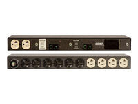 Vertiv 11011VH rPDU, Basic Standard, 30A, 120V, 2.8kW, Horizontal, (12) NEMA 5-20R, 10ft power cord with L5-30P, Black Powder Coat