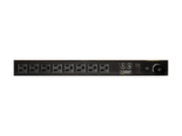 Vertiv 11045VH rPDU, Basic Surge, 15A, 120V, 1.4kW, Horizontal/Vertical, (8) NEMA 5-15R, 10ft power cord with 5-15P, Black Powder Coat