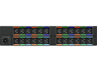 Vertiv U1077 rPDU, Basic Standard, Max 22.0kW, Variable Power Configuration, Horizontal, (24) Combination C13/C19, Universal Input, Black Powder Coat