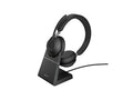 Jabra 28599-999-889 Evolve2 85, Link 390c MS Stereo Desk Stand Black - 10-microphone technology - Busylight visible from all angles - Digital hybrid Active Noise Cancellation