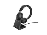 Jabra 28599-999-889 Evolve2 85, Link 390c MS Stereo Desk Stand Black - 10-microphone technology - Busylight visible from