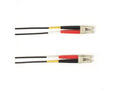 Black Box FOLZH50-003M-LCLC-BK OM2 50/125 Multimode Fiber Optic Patch Cable - LSZH, LC to LC, Black, 3-m (9.8-ft.), GSA, TAA/