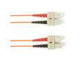 Black Box FOCMR50-003M-SCSC-OR OM2 50/125 Multimode Fiber Optic Patch Cable - OFNR PVC, SC to SC, Orange, 3-m (9.8-ft.), GSA, TAA/