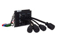 Vertiv PD2-104 Removable power output distribution boxes (PODs) installed in the rear of the UPS. Input and Output Connections: (4) 5-15/20R T-slot