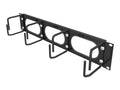 Vertiv VRA1001 2U Horizontal Cable Manager with Metal D Rings - Cable Organizer - Black - 1 Pack - 2U Rack Height - 19in Panel Width - Metal