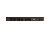 Vertiv 27858 Basic, Standard, 15A, 120V, Horizontal, (6) NEMA 5-15R, breakered, 10 ft power cord with 5-15P, Black Powder Coat