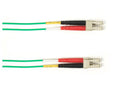 Black Box FOCMPM4-003M-LCLC-GN OM4 50/125 Multimode Fiber Optic Patch Cable - OFNP Plenum, LC to LC, Green, 3-m (9.8-ft.), TAA/