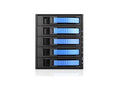 iStarUSA BPU-350HD-BLUE 3X5.25 to 5X3.5 12G RACK Blue