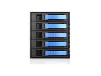 iStarUSA BPU-350HD-BLUE 3X5.25 to 5X3.5 12G RACK Blue