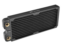 Thermaltake CL-W227-CU00BL-A 240mm with 27mm thickness Slim Size copper radiator with high-density copper fin design and brass tank for exceptional performance and
