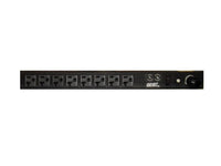 Vertiv 28015VH rPDU, Basic Surge, 20A, 120V, 1.9kW, Horizontal/Vertical, (8) NEMA 5-20R, 10ft power cord with 5-20P, Black Powder Coat