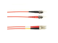 Black Box FOCMRM4-010M-STLC-RD OM4 50/125 Multimode Fiber Optic Patch Cable - OFNR PVC, ST to LC, Red, 10-m (32.8-ft.), GSA, TAA/