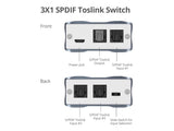 SIIG CE-AU0111-S1 3x1 S/PDIF Toslink Switch (CE-AU0111-S1)