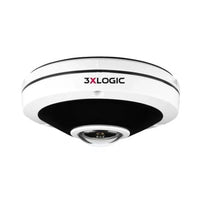 3xLOGIC VX-6M-360-IAW-S1TB VISIX 6MP Outdoor Fisheye Camera, 1.5mm Fixed Lens, IP66/IK9, White