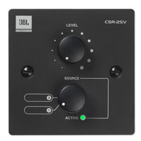 JBL Professional JBLCSR2SVBLKV Wall Controller with 2-Position Source Selector and Volume Control, US, Black