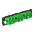 OCC 11179004 SC Duplex Adapter, Singlemode / Multimode, Zirconia, Green