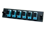 OCC 6112DSC50G Adapter Plate, 12-Port, Dual LC, Multimode, 50µM, Composite Sleeve, 10 Gbe