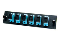 OCC 6112DSC50G Adapter Plate, 12-Port, Dual LC, Multimode, 50µM, Composite Sleeve, 10 Gbe
