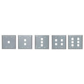 OCC DP04SS Wall Plate, Stainless Steel Double Faceplate for Four Ultra-Miniature Jacks