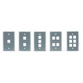 OCC DPSK04SS Faceplate Double Gang Flush Mount, KMJ x 4 MTG, Stainless Steel
