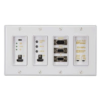 Just Add Power UL-718WP4-WH Ultra 4K 4-Gang Wallplate Encoder with Dolby DSP and HDMI Out, White (Replaces VBS-HDIP-718WP4-WH)
