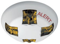 Kidde GCVWA-A Mass Notification Ceiling Strobe, 90cd, ALERT Label, Amber Lens, White