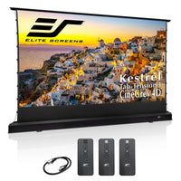 Elite Screens FTE126H3-C4D 126" CineGrey 4D Series Kestrel Tab-Tension 3 Projection Screen, 16:9