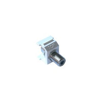 Lutron CON-1C-WH 75 Ohm Coaxial Cable Jack Connector; F-Style; for 6-Port Frame; White