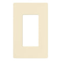 Lutron CW-1-AL Claro 1 Gang Wall Plate for Decorator / Designer Paddle Switches and Dimmers; Gloss Finish; Almond