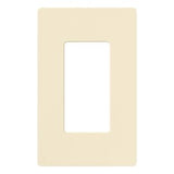 Lutron CW-1-AL Claro 1 Gang Wall Plate for Decorator / Designer Paddle Switches and Dimmers; Gloss Finish; Almond