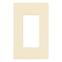 Lutron CW-1-AL Claro 1 Gang Wall Plate for Decorator / Designer Paddle Switches and Dimmers; Gloss Finish; Almond