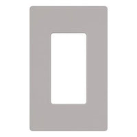 Lutron CW-1-GR Claro 1 Gang Wall Plate for Decorator / Designer Paddle Switches and Dimmers; Gloss Finish; Gray