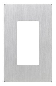 Lutron CW-1-SS Claro 1 Gang Wall Plate for Decorator / Designer Paddle Switches and Dimmers; Gloss Finish; Stainless Steel