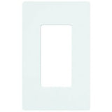 Lutron CW-1-WH Claro 1 Gang Wall Plate for Decorator / Designer Paddle Switches and Dimmers; Gloss Finish; White