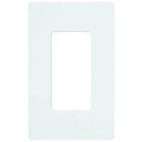 Lutron CW-1-WH Claro 1 Gang Wall Plate for Decorator / Designer Paddle Switches and Dimmers; Gloss Finish; White
