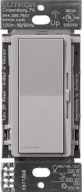 Lutron DVRF-5NE-GR Diva Smart ELV+ Dimmer Switch for Caseta Systems; Phase Selectable; 250W LED / 400VA MLV / 500W ELV; Neutral Required; 120V; Gray