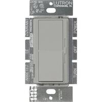 Lutron DVSTV-GR Diva 0-10V Dimmer Switch; 8A; 50mA Sink; Single-Pole / 3-Way; No Neutral Required; 120V; Gray