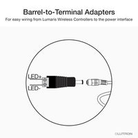 Lutron LU-BP1 Barrel-to-Terminal Adapters for Lumaris Wireless Controllers to Hardwired Power Interface; 3-Pack