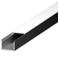 Lutron LU-SR2-K LED Tape Light Classic Rectangular Extrusion Bundle; Surface-Mount; 8FT; Aluminum Channel; Frosted Lens; Accessories Included